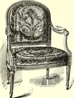 An illustration from An historical guide to French interiors, furniture, decoration, woodwork, & allied arts during the last half of the seventeenth century, the whole of the eighteenth century, and the earlier part of the nineteenth (1900)