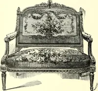 An illustration from An historical guide to French interiors, furniture, decoration, woodwork, & allied arts during the last half of the seventeenth century, the whole of the eighteenth century, and the earlier part of the nineteenth (1900)