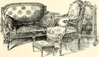 An illustration from An historical guide to French interiors, furniture, decoration, woodwork, & allied arts during the last half of the seventeenth century, the whole of the eighteenth century, and the earlier part of the nineteenth (1900)