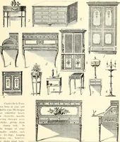 An illustration from An historical guide to French interiors, furniture, decoration, woodwork, & allied arts during the last half of the seventeenth century, the whole of the eighteenth century, and the earlier part of the nineteenth (1900)