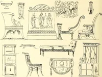 An illustration from An historical guide to French interiors, furniture, decoration, woodwork, & allied arts during the last half of the seventeenth century, the whole of the eighteenth century, and the earlier part of the nineteenth (1900)