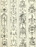 An illustration from An historical guide to French interiors, furniture, decoration, woodwork, & allied arts during the last half of the seventeenth century, the whole of the eighteenth century, and the earlier part of the nineteenth (1900)