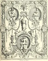 An illustration from An historical guide to French interiors, furniture, decoration, woodwork, & allied arts during the last half of the seventeenth century, the whole of the eighteenth century, and the earlier part of the nineteenth (1900)