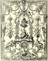 An illustration from An historical guide to French interiors, furniture, decoration, woodwork, & allied arts during the last half of the seventeenth century, the whole of the eighteenth century, and the earlier part of the nineteenth (1900)