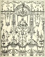 An illustration from An historical guide to French interiors, furniture, decoration, woodwork, & allied arts during the last half of the seventeenth century, the whole of the eighteenth century, and the earlier part of the nineteenth (1900)