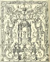An illustration from An historical guide to French interiors, furniture, decoration, woodwork, & allied arts during the last half of the seventeenth century, the whole of the eighteenth century, and the earlier part of the nineteenth (1900)