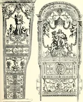 An illustration from An historical guide to French interiors, furniture, decoration, woodwork, & allied arts during the last half of the seventeenth century, the whole of the eighteenth century, and the earlier part of the nineteenth (1900)