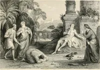 An illustration from Historic illustrations of the Bible : principally after the old masters (1840)