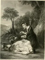 An illustration from Historic illustrations of the Bible : principally after the old masters (1840)