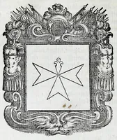 An illustration from Historie cronologiche della vera origine di tutti gl' ordini equestri, e religioni caualleresche (1672)