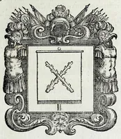 An illustration from Historie cronologiche della vera origine di tutti gl' ordini equestri, e religioni caualleresche (1672)