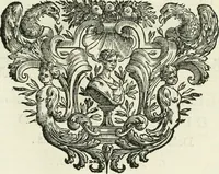 An illustration from Historie cronologiche dell' origine degl' ordini militari e di tutte le religione caualleresche infino ad hora instituite nel mondo : insegne, croci, stendardi, habiti capitolari ò di ceremonia, statuti, e constituzioni di cadaun'ordine : guerre campali e nauali, azioni, fatti celebri, & imprese de caualieri; confederazioni, trattati, paci, & auuenimenti per difesa del Nome Christiano, e propagazione della fede cattolica : serie di tutti i prencipi gran maestri, ordini di dame, e degl' infedeli &c. con le loro diuise (1692)