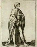 Picture 42 of 97 from Historie cronologiche dell' origine degl' ordini militari e di tutte le religione caualleresche infino ad hora instituite nel mondo : insegne, croci, stendardi, habiti capitolari ò di ceremonia, statuti, e constituzioni di cadaun'ordine : guerre campali e nauali, azioni, fatti celebri, & imprese de caualieri; confederazioni, trattati, paci, & auuenimenti per difesa del Nome Christiano, e propagazione della fede cattolica : serie di tutti i prencipi gran maestri, ordini di dame, e degl' infedeli &c. con le loro diuise (1692), leaf 135