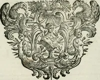 An illustration from Historie cronologiche dell' origine degl' ordini militari e di tutte le religione caualleresche infino ad hora instituite nel mondo : insegne, croci, stendardi, habiti capitolari ò di ceremonia, statuti, e constituzioni di cadaun'ordine : guerre campali e nauali, azioni, fatti celebri, & imprese de caualieri; confederazioni, trattati, paci, & auuenimenti per difesa del Nome Christiano, e propagazione della fede cattolica : serie di tutti i prencipi gran maestri, ordini di dame, e degl' infedeli &c. con le loro diuise (1692)