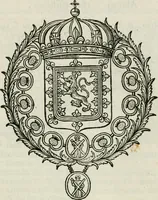 Picture 54 of 97 from Historie cronologiche dell' origine degl' ordini militari e di tutte le religione caualleresche infino ad hora instituite nel mondo : insegne, croci, stendardi, habiti capitolari ò di ceremonia, statuti, e constituzioni di cadaun'ordine : guerre campali e nauali, azioni, fatti celebri, & imprese de caualieri; confederazioni, trattati, paci, & auuenimenti per difesa del Nome Christiano, e propagazione della fede cattolica : serie di tutti i prencipi gran maestri, ordini di dame, e degl' infedeli &c. con le loro diuise (1692), leaf 191