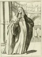 An illustration from Historie cronologiche dell' origine degl' ordini militari e di tutte le religione caualleresche infino ad hora instituite nel mondo : insegne, croci, stendardi, habiti capitolari ò di ceremonia, statuti, e constituzioni di cadaun'ordine : guerre campali e nauali, azioni, fatti celebri, & imprese de caualieri; confederazioni, trattati, paci, & auuenimenti per difesa del Nome Christiano, e propagazione della fede cattolica : serie di tutti i prencipi gran maestri, ordini di dame, e degl' infedeli &c. con le loro diuise (1692)