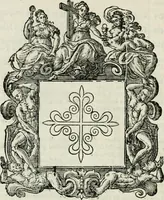Picture 91 of 97 from Historie cronologiche dell' origine degl' ordini militari e di tutte le religione caualleresche infino ad hora instituite nel mondo : insegne, croci, stendardi, habiti capitolari ò di ceremonia, statuti, e constituzioni di cadaun'ordine : guerre campali e nauali, azioni, fatti celebri, & imprese de caualieri; confederazioni, trattati, paci, & auuenimenti per difesa del Nome Christiano, e propagazione della fede cattolica : serie di tutti i prencipi gran maestri, ordini di dame, e degl' infedeli &c. con le loro diuise (1692), leaf 415