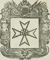 Picture 27 of 152 from Historie cronologiche dell' origine degl' ordini militari e di tutte le religione caualleresche infino ad hora instituite nel mondo : insegne, croci, stendardi, habiti capitolari ò di ceremonia, statuti, e constituzioni di cadaun'ordine : guerre campali e nauali, azioni, fatti celebri, & imprese de caualieri; confederazioni, trattati, paci, & auuenimenti per difesa del Nome Christiano, e propagazione della fede cattolica : serie di tutti i prencipi gran maestri, ordini di dame, e degl' infedeli &c. con le loro diuise (1692), leaf 135