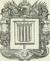 Picture 50 of 152 from Historie cronologiche dell' origine degl' ordini militari e di tutte le religione caualleresche infino ad hora instituite nel mondo : insegne, croci, stendardi, habiti capitolari ò di ceremonia, statuti, e constituzioni di cadaun'ordine : guerre campali e nauali, azioni, fatti celebri, & imprese de caualieri; confederazioni, trattati, paci, & auuenimenti per difesa del Nome Christiano, e propagazione della fede cattolica : serie di tutti i prencipi gran maestri, ordini di dame, e degl' infedeli &c. con le loro diuise (1692), leaf 196