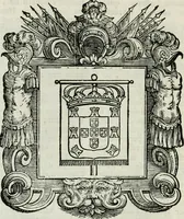 An illustration from Historie cronologiche dell' origine degl' ordini militari e di tutte le religione caualleresche infino ad hora instituite nel mondo : insegne, croci, stendardi, habiti capitolari ò di ceremonia, statuti, e constituzioni di cadaun'ordine : guerre campali e nauali, azioni, fatti celebri, & imprese de caualieri; confederazioni, trattati, paci, & auuenimenti per difesa del Nome Christiano, e propagazione della fede cattolica : serie di tutti i prencipi gran maestri, ordini di dame, e degl' infedeli &c. con le loro diuise (1692)