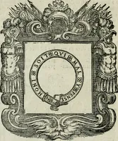 An illustration from Historie cronologiche dell' origine degl' ordini militari e di tutte le religione caualleresche infino ad hora instituite nel mondo : insegne, croci, stendardi, habiti capitolari ò di ceremonia, statuti, e constituzioni di cadaun'ordine : guerre campali e nauali, azioni, fatti celebri, & imprese de caualieri; confederazioni, trattati, paci, & auuenimenti per difesa del Nome Christiano, e propagazione della fede cattolica : serie di tutti i prencipi gran maestri, ordini di dame, e degl' infedeli &c. con le loro diuise (1692)