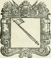 An illustration from Historie cronologiche dell' origine degl' ordini militari e di tutte le religione caualleresche infino ad hora instituite nel mondo : insegne, croci, stendardi, habiti capitolari ò di ceremonia, statuti, e constituzioni di cadaun'ordine : guerre campali e nauali, azioni, fatti celebri, & imprese de caualieri; confederazioni, trattati, paci, & auuenimenti per difesa del Nome Christiano, e propagazione della fede cattolica : serie di tutti i prencipi gran maestri, ordini di dame, e degl' infedeli &c. con le loro diuise (1692)