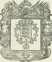 Picture 109 of 152 from Historie cronologiche dell' origine degl' ordini militari e di tutte le religione caualleresche infino ad hora instituite nel mondo : insegne, croci, stendardi, habiti capitolari ò di ceremonia, statuti, e constituzioni di cadaun'ordine : guerre campali e nauali, azioni, fatti celebri, & imprese de caualieri; confederazioni, trattati, paci, & auuenimenti per difesa del Nome Christiano, e propagazione della fede cattolica : serie di tutti i prencipi gran maestri, ordini di dame, e degl' infedeli &c. con le loro diuise (1692), leaf 336