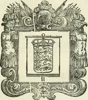 Picture 111 of 152 from Historie cronologiche dell' origine degl' ordini militari e di tutte le religione caualleresche infino ad hora instituite nel mondo : insegne, croci, stendardi, habiti capitolari ò di ceremonia, statuti, e constituzioni di cadaun'ordine : guerre campali e nauali, azioni, fatti celebri, & imprese de caualieri; confederazioni, trattati, paci, & auuenimenti per difesa del Nome Christiano, e propagazione della fede cattolica : serie di tutti i prencipi gran maestri, ordini di dame, e degl' infedeli &c. con le loro diuise (1692), leaf 340