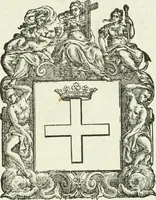 Picture 118 of 152 from Historie cronologiche dell' origine degl' ordini militari e di tutte le religione caualleresche infino ad hora instituite nel mondo : insegne, croci, stendardi, habiti capitolari ò di ceremonia, statuti, e constituzioni di cadaun'ordine : guerre campali e nauali, azioni, fatti celebri, & imprese de caualieri; confederazioni, trattati, paci, & auuenimenti per difesa del Nome Christiano, e propagazione della fede cattolica : serie di tutti i prencipi gran maestri, ordini di dame, e degl' infedeli &c. con le loro diuise (1692), leaf 358