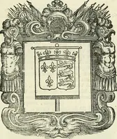 An illustration from Historie cronologiche dell' origine degl' ordini militari e di tutte le religione caualleresche infino ad hora instituite nel mondo : insegne, croci, stendardi, habiti capitolari ò di ceremonia, statuti, e constituzioni di cadaun'ordine : guerre campali e nauali, azioni, fatti celebri, & imprese de caualieri; confederazioni, trattati, paci, & auuenimenti per difesa del Nome Christiano, e propagazione della fede cattolica : serie di tutti i prencipi gran maestri, ordini di dame, e degl' infedeli &c. con le loro diuise (1692)