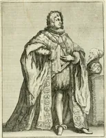 Picture 135 of 152 from Historie cronologiche dell' origine degl' ordini militari e di tutte le religione caualleresche infino ad hora instituite nel mondo : insegne, croci, stendardi, habiti capitolari ò di ceremonia, statuti, e constituzioni di cadaun'ordine : guerre campali e nauali, azioni, fatti celebri, & imprese de caualieri; confederazioni, trattati, paci, & auuenimenti per difesa del Nome Christiano, e propagazione della fede cattolica : serie di tutti i prencipi gran maestri, ordini di dame, e degl' infedeli &c. con le loro diuise (1692), leaf 398