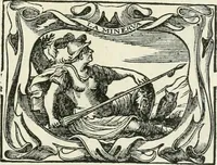 An illustration from Historie cronologiche dell' origine degl' ordini militari e di tutte le religione caualleresche infino ad hora instituite nel mondo : insegne, croci, stendardi, habiti capitolari ò di ceremonia, statuti, e constituzioni di cadaun'ordine : guerre campali e nauali, azioni, fatti celebri, & imprese de caualieri; confederazioni, trattati, paci, & auuenimenti per difesa del Nome Christiano, e propagazione della fede cattolica : serie di tutti i prencipi gran maestri, ordini di dame, e degl' infedeli &c. con le loro diuise (1692)
