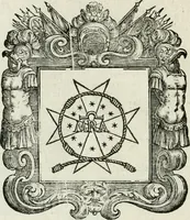 Picture 139 of 152 from Historie cronologiche dell' origine degl' ordini militari e di tutte le religione caualleresche infino ad hora instituite nel mondo : insegne, croci, stendardi, habiti capitolari ò di ceremonia, statuti, e constituzioni di cadaun'ordine : guerre campali e nauali, azioni, fatti celebri, & imprese de caualieri; confederazioni, trattati, paci, & auuenimenti per difesa del Nome Christiano, e propagazione della fede cattolica : serie di tutti i prencipi gran maestri, ordini di dame, e degl' infedeli &c. con le loro diuise (1692), leaf 407