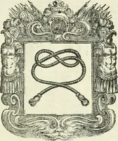 An illustration from Historie cronologiche dell' origine degl' ordini militari e di tutte le religione caualleresche infino ad hora instituite nel mondo : insegne, croci, stendardi, habiti capitolari ò di ceremonia, statuti, e constituzioni di cadaun'ordine : guerre campali e nauali, azioni, fatti celebri, & imprese de caualieri; confederazioni, trattati, paci, & auuenimenti per difesa del Nome Christiano, e propagazione della fede cattolica : serie di tutti i prencipi gran maestri, ordini di dame, e degl' infedeli &c. con le loro diuise (1692)
