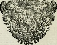 An illustration from Historie cronologiche dell' origine degl' ordini militari e di tutte le religione caualleresche infino ad hora instituite nel mondo : insegne, croci, stendardi, habiti capitolari ò di ceremonia, statuti, e constituzioni di cadaun'ordine : guerre campali e nauali, azioni, fatti celebri, & imprese de caualieri; confederazioni, trattati, paci, & auuenimenti per difesa del Nome Christiano, e propagazione della fede cattolica : serie di tutti i prencipi gran maestri, ordini di dame, e degl' infedeli &c. con le loro diuise (1692)