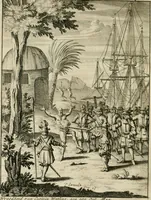 An illustration from Historie der boecaniers, of vrybuyters van America : van haar eerste beginzelen tot deze tegenwoordige tyd toe : met figuuren. (1700)