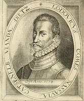 Picture 39 of 137 from Historie der Nieder-landscher ende haerder Naburen oorlogen : ende geschiedenissen tot den iare MVICXII, nu de laestemael bij hem voor syme todtmerckelijck verbetert en in, XXXII boecken voltzocken is mede' hier by gevoegt des autheurs leven [by Simeon Ruytinck] verryckt benessens de Land-Caerte met by na hondert correcte Conterfeijtsels vande voor treflijcste Personagien in dese Historie verhaelt. Alle cierlijck na d'leven ghedaen ende in Coperen platen gesteken ; gedruckt int Yaer ons Heeren MDCXXXVI (1636), leaf 147