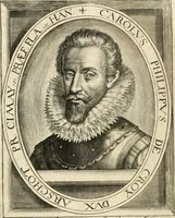 Picture 75 of 137 from Historie der Nieder-landscher ende haerder Naburen oorlogen : ende geschiedenissen tot den iare MVICXII, nu de laestemael bij hem voor syme todtmerckelijck verbetert en in, XXXII boecken voltzocken is mede' hier by gevoegt des autheurs leven [by Simeon Ruytinck] verryckt benessens de Land-Caerte met by na hondert correcte Conterfeijtsels vande voor treflijcste Personagien in dese Historie verhaelt. Alle cierlijck na d'leven ghedaen ende in Coperen platen gesteken ; gedruckt int Yaer ons Heeren MDCXXXVI (1636), leaf 475
