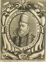 Picture 24 of 137 from Historie der Nieder-landscher ende haerder Naburen oorlogen : ende geschiedenissen tot den iare MVICXII, nu de laestemael bij hem voor syme todtmerckelijck verbetert en in, XXXII boecken voltzocken is mede' hier by gevoegt des autheurs leven [by Simeon Ruytinck] verryckt benessens de Land-Caerte met by na hondert correcte Conterfeijtsels vande voor treflijcste Personagien in dese Historie verhaelt. Alle cierlijck na d'leven ghedaen ende in Coperen platen gesteken ; gedruckt int Yaer ons Heeren MDCXXXVI (1636), leaf 62