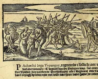 An illustration from Historie naturael en morael van de Westersche Indien. : Waer inne ghehandelt wort van de merckelijckste dinghen des hemels, elementen, metalen, planten ende gedierten van dien: als oock de manieren, ceremonien, wetten, regeeringen, ende oorlogen der Indianen. (1624)