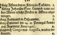 Picture 2 of 30 from Historien der Königkreich, Hispannien, Portugal, vnd Aphrica, darauss dann zusehen, in welcher Zeit, sonderlich Portugal, seinen Anfang genommen, von weine dasselbig zum Königreich erhaben, was dieselbigen Könige für Krieg vnnd Gewerb, zu Wasser vnnd Land geführet. ... (1589), leaf 19