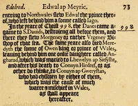 An illustration from The historie of Cambria, now called Wales: : a part of the most famous yland of Brytaine, written in the Brytish language aboue two hundreth yeares past: (1584)