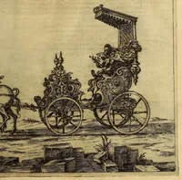 An illustration from Historische Beschreibung der fürstlichen Kindtauff Fräwlein Elisabethen zu Hessen &c. : Welche im Augusto dess 1596 Jahrs zu Cassel gehalten worden mit beygelegten Abrissen der Ritterspiele so damals vollnbracht, (1598)