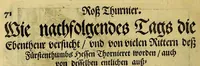 Picture 22 of 27 from Historische Beschreibung der fürstlichen Kindtauff Fräwlein Elisabethen zu Hessen &c. : Welche im Augusto dess 1596 Jahrs zu Cassel gehalten worden mit beygelegten Abrissen der Ritterspiele so damals vollnbracht, (1598), leaf 162