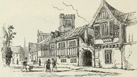 An illustration from The history and antiquities of the metropolitical church of Canterbury; illustrated by a series of engravings of views, elevations, plans, and details of the architecture of that edifice: with biographical anecdotes of the archbishops, etc (1836)