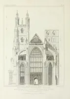 An illustration from The history and antiquities of the metropolitical church of Canterbury; illustrated by a series of engravings of views, elevations, plans, and details of the architecture of that edifice: with biographical anecdotes of the archbishops, etc (1836)