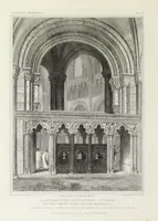 An illustration from The history and antiquities of the metropolitical church of Canterbury; illustrated by a series of engravings of views, elevations, plans, and details of the architecture of that edifice: with biographical anecdotes of the archbishops, etc (1836)