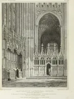 An illustration from The history and antiquities of the metropolitical church of Canterbury; illustrated by a series of engravings of views, elevations, plans, and details of the architecture of that edifice: with biographical anecdotes of the archbishops, etc (1836)