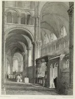 An illustration from The history and antiquities of the metropolitical church of Canterbury; illustrated by a series of engravings of views, elevations, plans, and details of the architecture of that edifice: with biographical anecdotes of the archbishops, etc (1836)