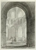 An illustration from The history and antiquities of the metropolitical church of Canterbury; illustrated by a series of engravings of views, elevations, plans, and details of the architecture of that edifice: with biographical anecdotes of the archbishops, etc (1836)